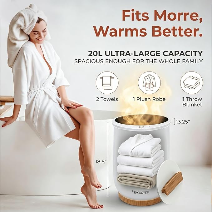 Luxury Towel Warmer Bucket, Large Towel Warmers - Image 5