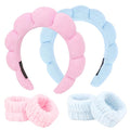 6Pcs Spa Set, Terry Cloth Headbands & Wrist Washbands by ACO-UINT
