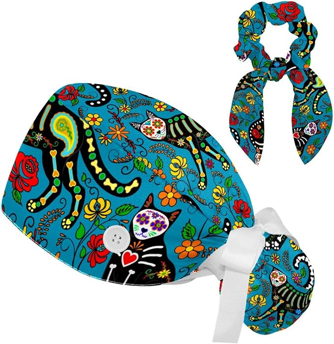 Ethnic Aztec Pattern Adjustable Scrub Cap Hat by otnrnondcl