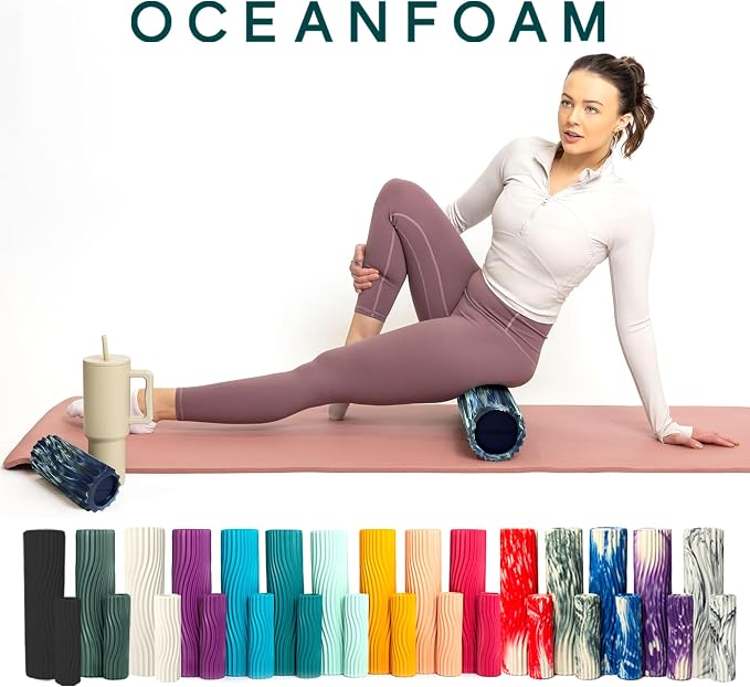 Oceanfoam Ripple Travel Foam Roller Firm Mini Foam Roller - Image 9