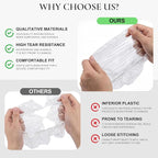 120 PCS Disposable Shower Caps – Large Thick Waterproof Stretchable Clear - Image 4