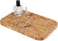Karibiber Natural Marble Vanity Tray, 11.8" Travertine/Stone Bathroom Tray by Karibiber