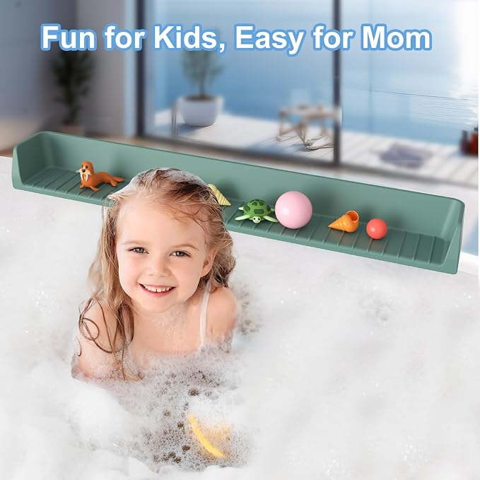 Splash Guard for Bathtub, Silicone Bathtub Water Guard for Tub Kids, Bath Tub - Image 5