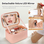 Makeup Bag With LED Mirror, Lightweight Travel Makeup Bag With 3 Color Setting - Image 2