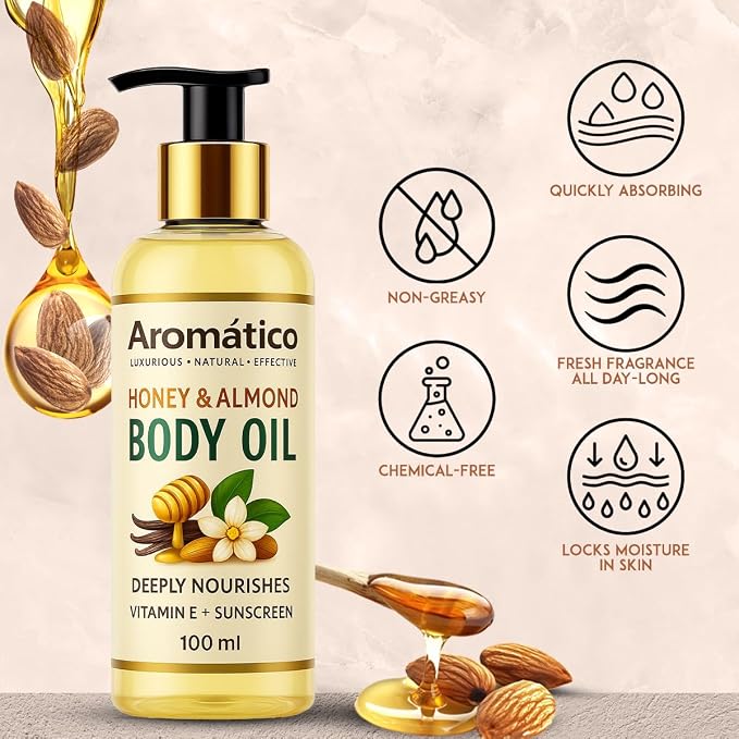 Aromatico Honey & Almond Mini Body Oil - Image 5