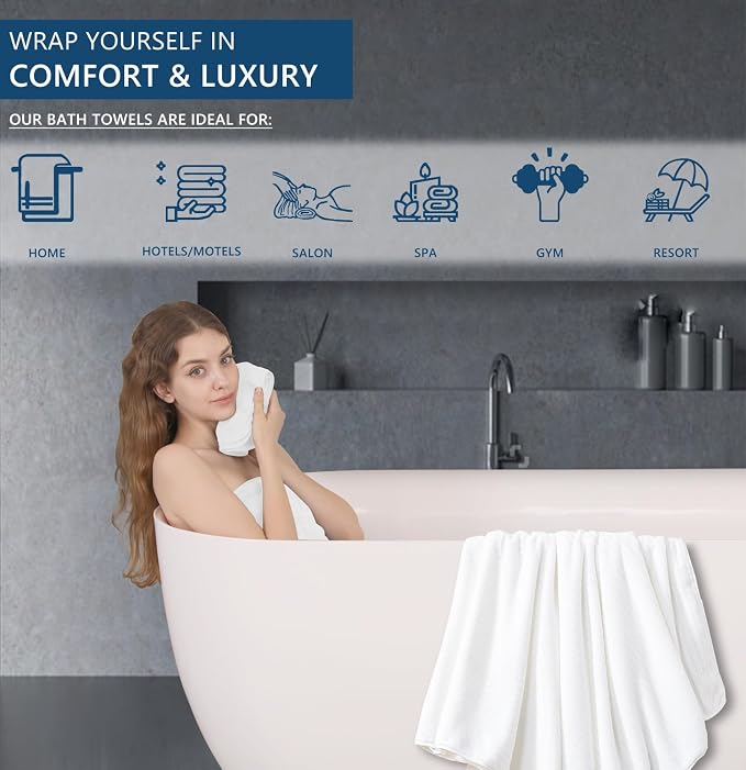Extra Large Bath Sheet Set of 4, Ultra Soft Fluffy Towel, 35”x 70”Oversized - Image 5