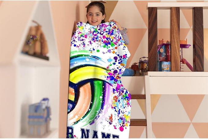 Custom Volleyball Blanket, Personalized Volleyball Blanket, Customized Sport - Image 5