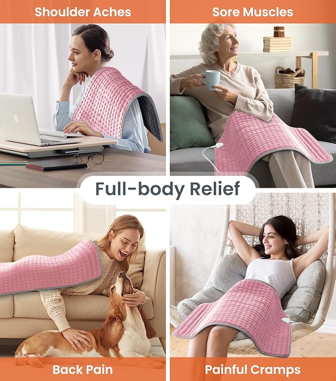 17''×34'' Heating Pad for Back Pain, Electric Heating Pad - Image 3