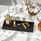 ZHWS Bathroom Tray Countertop for Toiletries, Bamboo Kitchen Tray for Soap - Image 3