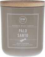 DW Home Palo Santo Wooden Wick Candle – Warm Wood & Sage Fragrance by DWHome