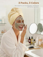 3 Pack Microfiber Hair Towel Wrap - Image 7