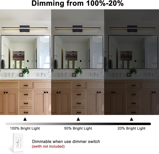 LED Modern Bathroom Vanity Light Dimmable 5CCT Bathroom Light Fixture Over - Image 7