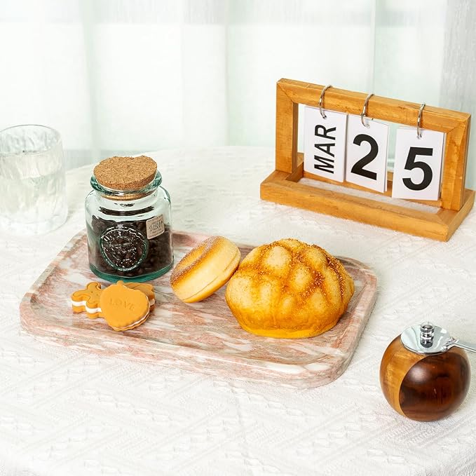 Karibiber Marble Vanity Tray, Marble Bathroom Tray Countertop, Decorative Tray - Image 5