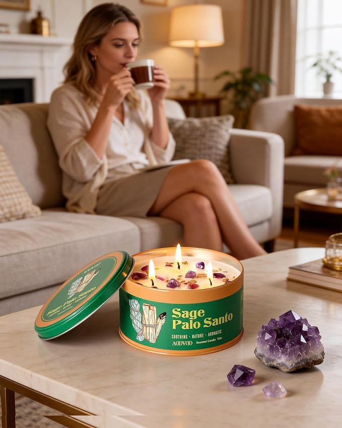 AOOVOO Sage & Palo Santo Candle - Image 7
