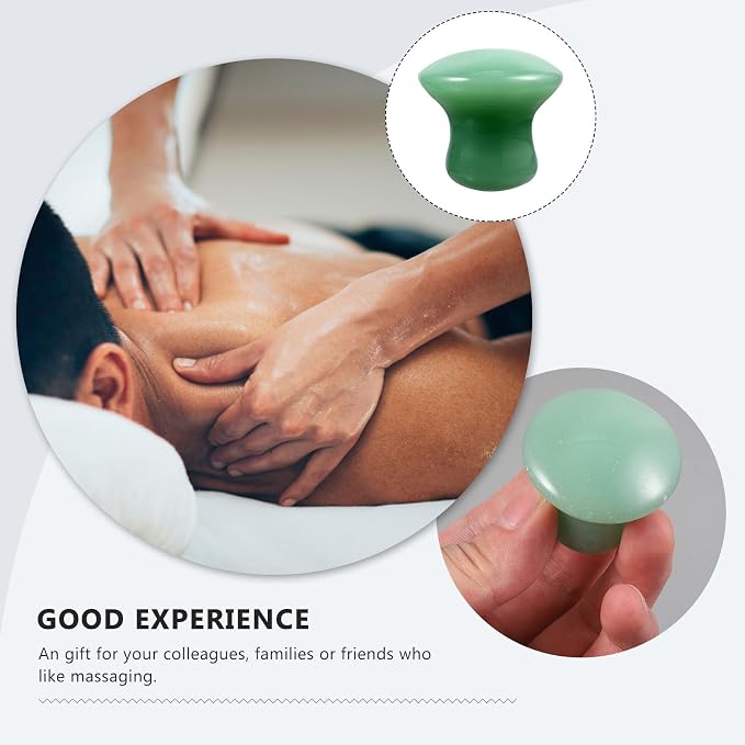 Gatuida 2pcs Green Jade Quartz Massage Rollers Stones Small Facial Massaging - Image 4