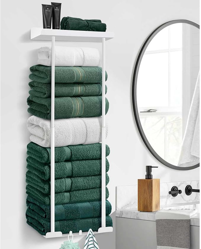Hommtina Bathroom Towel Storage Black Towel Holder Bathroom Decor Aesthetic by Hommtina