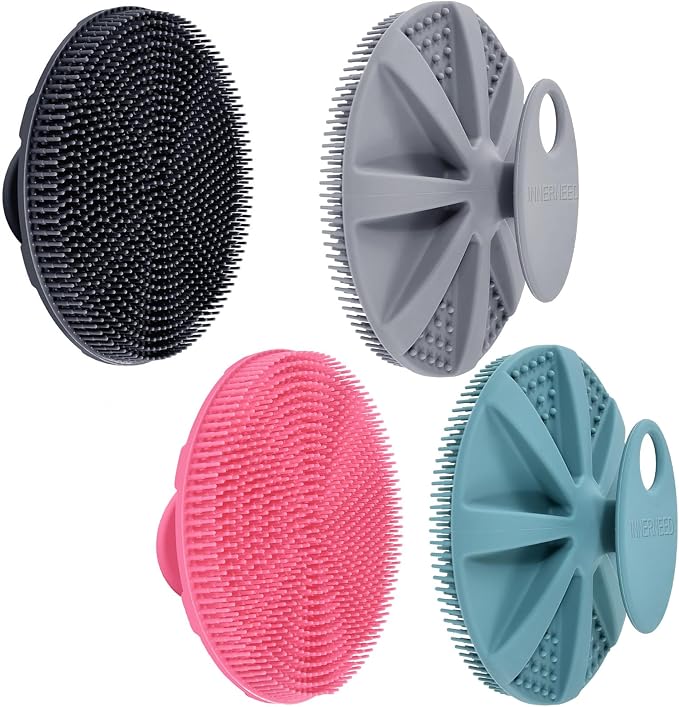 INNERNEED Food-Grade Soft Silicone Body Scrubber Shower Brush Handheld by INNERNEED