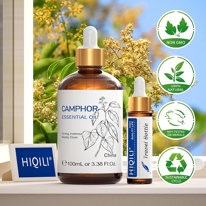 HIQILI 100ML Camphor Essential Oil Pure, 100% Undiluted - Image 8