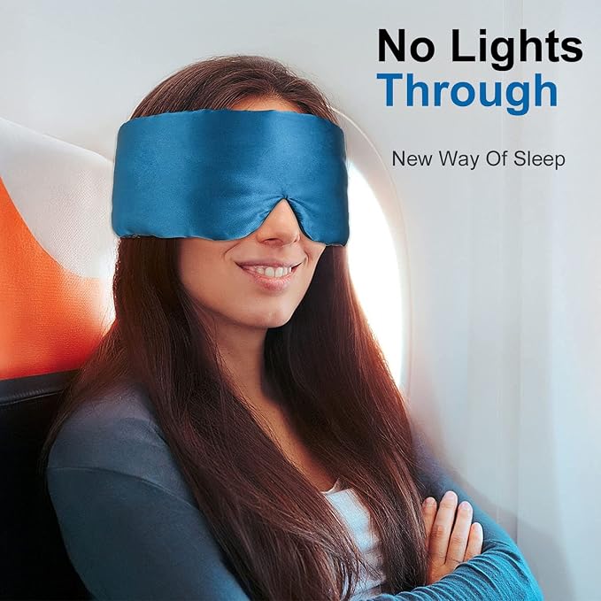 100% Mulberry Silk Eye Mask Blackout Sleeping Eye Cover - Image 5