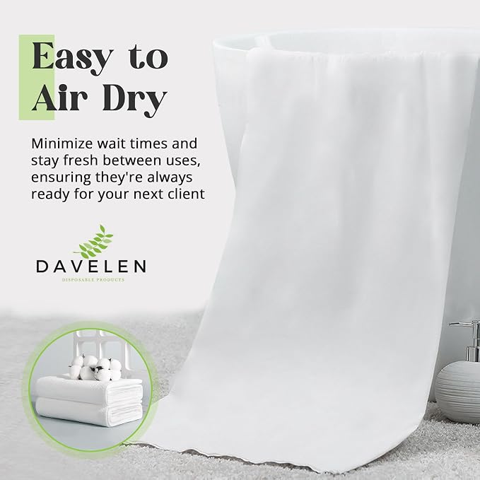 DAVELEN Disposable Large Luxury Towels Spa and Salon Quality Softness - Image 5