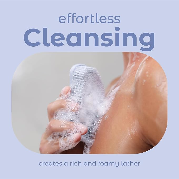 MainBasics Silicone Body Scrubber Dual-Sided Shower Loofah and Massaging Nodes - Image 4