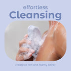 MainBasics Silicone Body Scrubber Dual-Sided Shower Loofah and Massaging Nodes - Image 4