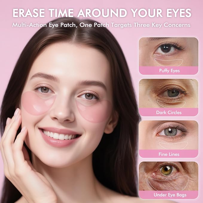Under Eyes Patches, 40 Pairs Rose Hydrogel Eye Mask - Image 5