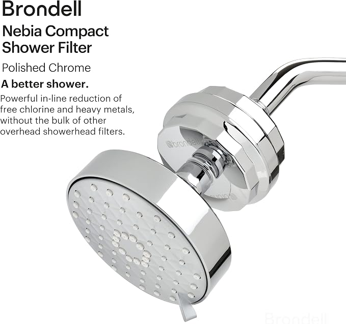 Brondell Shower Filter VivaSpring, Compact Polished Chrome – High Output - Image 2