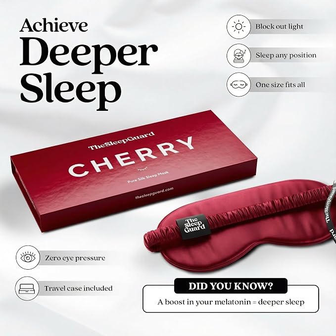 TheSleepGuard Pure Silk Sleep Mask Light Blocking Travel Essentials. Eye Masks - Image 3