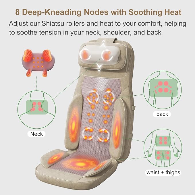 Rainwolf Shiatsu Neck and Back Massage Cushion - Image 2