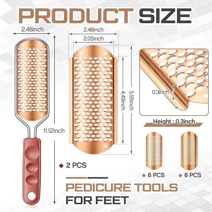 Moxweyeni 14 Pack Colossal Foot File Pedicure Tool Set - Image 2