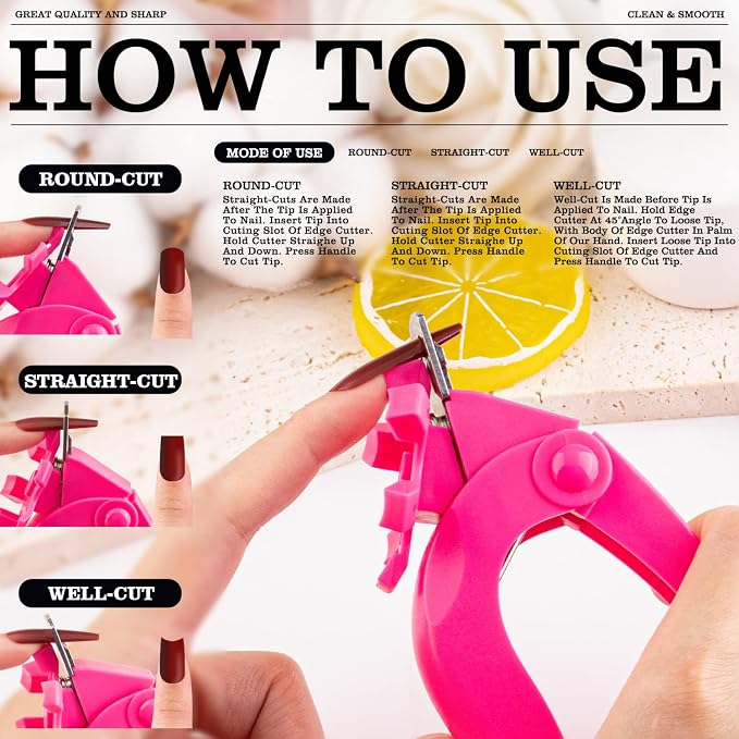 Hot Pink Acrylic Nail Clipper, Dial Clippers - Image 2