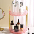 Fangoo 2 Tiers Pink Rotating Makeup Organizer by Fangoo