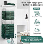 Hommtina Bathroom Towel Storage Black Towel Holder Bathroom Decor Aesthetic - Image 6