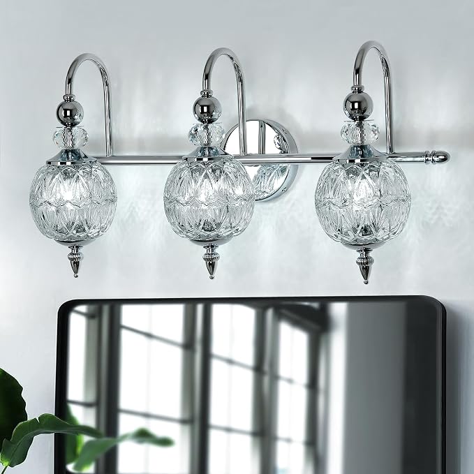 Piepooye Modern Bathroom Light Fixtures Polished Chrome Vanity Light - Image 9