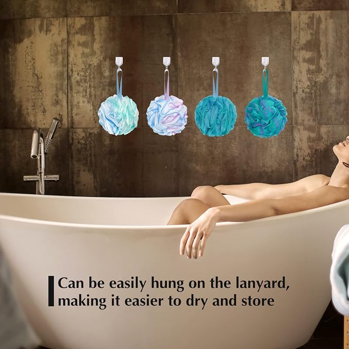 10 Pack Bath Sponge Shower Loofahs 40g, Mesh Pouf Bath Scrunchies Body Wash Puff - Image 5