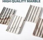 2 Pcs Soap Dish for Bathroom, Marble Bar Soap Holder for Kitchen Countertop - Image 4