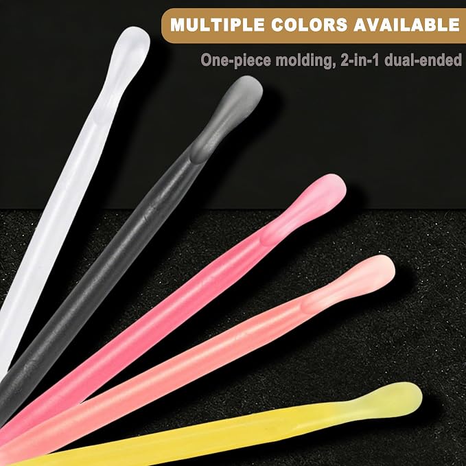 2Pcs Plastic Cuticle Pusher, Dual-end Dead Skin Nail Pusher, Gentle Plastic - Image 5