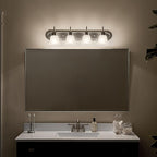 Kichler 30" 4-Light Vanity Bath Light in Brushed Nickel, Modern Bathroom Light - Image 12