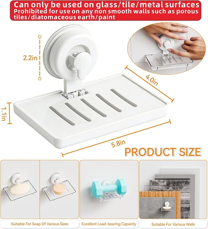 SUOXING 2 Pack Bar of Soap Holder - Image 3