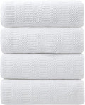 Ycosy 4 Pack Extra Large Microfiber Bath Towels Set, 35x70 inches, Less Lint by Ycosy