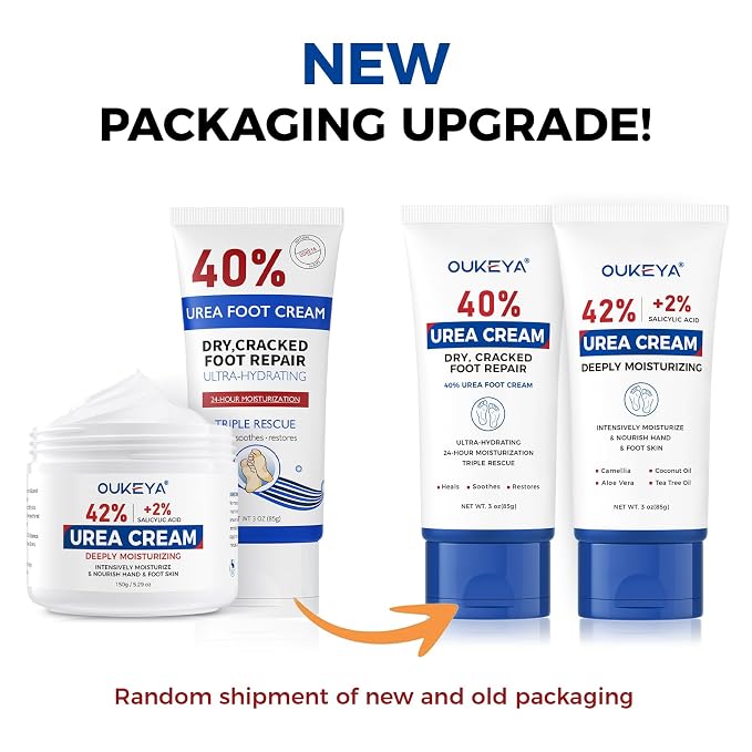OUKEYA Urea Cream 40 Percent Tube 3 Oz, Foot & Hand Cream - Image 4