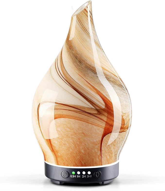 Porseme 150ml Essential Oil Diffuser Glass Color Changing Aroma Air Diffusers by Porseme