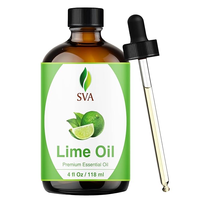 SVA Lime Essential Oil – 4 Fl Oz – 100% Natural Lime Oil by SVAORGANICS