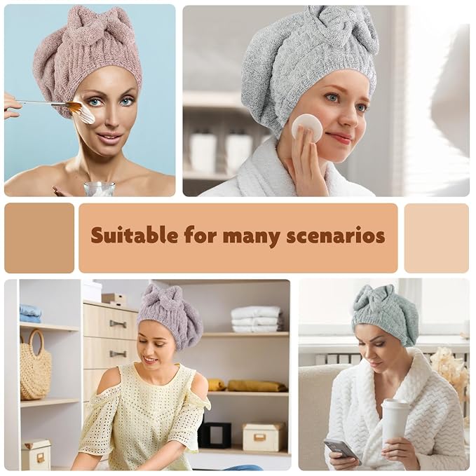 SUNLAND Large Microfiber Hair Drying Caps - Image 7