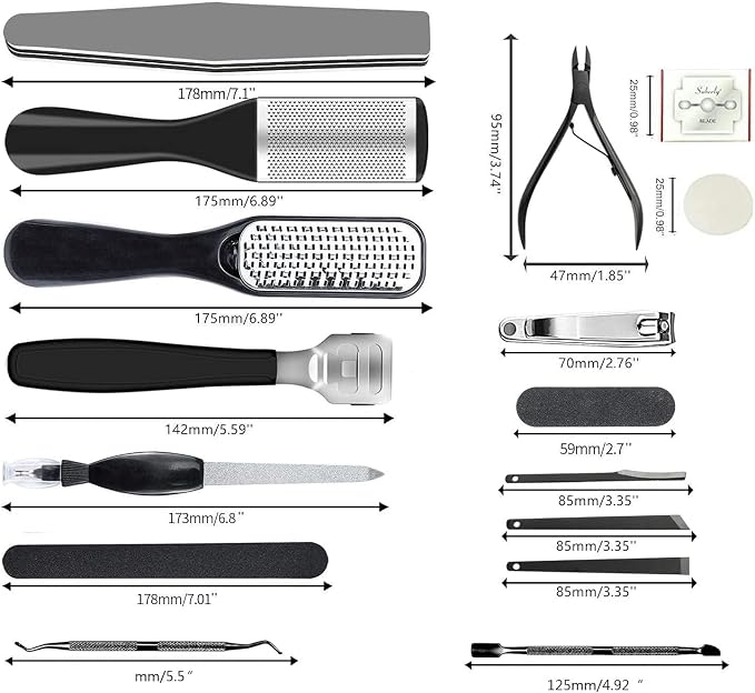 36 in 1 Pedicure Kit, Professional Pedicure Tools Foot Rasp Foot Dead Skin - Image 3