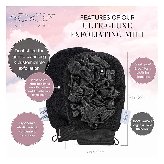 Seraphic Skincare Ultra-Luxe Exfoliating Mitt - Image 3