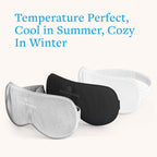 Sleep Mask in Black, 100% Silk, Pure Mulberry Silk, Light Blocking Eye Mask - Image 6