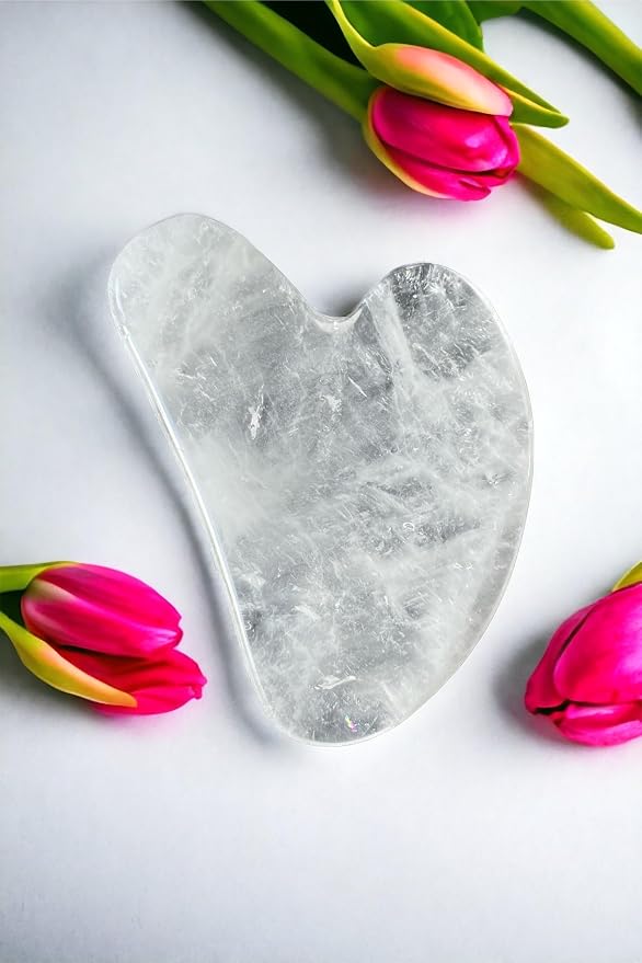 100% Real Crystal Jade Stone Roller and Gua Sha Set - Image 6