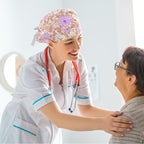 Scrub Caps Women Nursing Hats Floral Flowers - Image 6